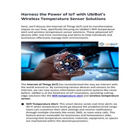 The Importance of Pharmaceutical Temperature Monitoring | UbiBot | PPTX