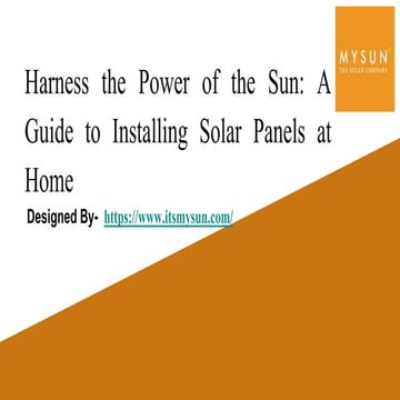 Harness the Power of the Sun: A Guide to Installing Solar Panels at ...