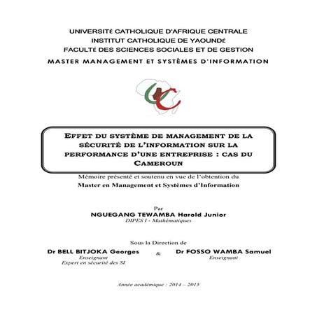Effets du système de management de la sécurité de l'information sur la perfor...