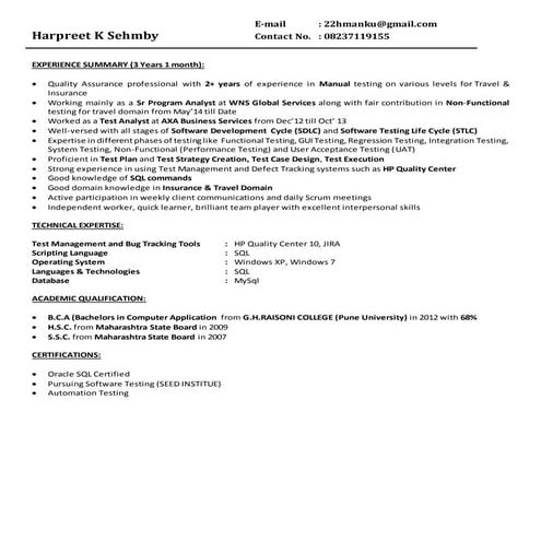 Harpeet kaur testing