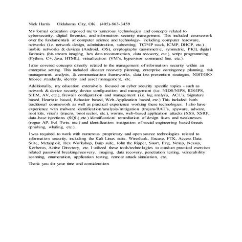 Harris candidate capabilities 