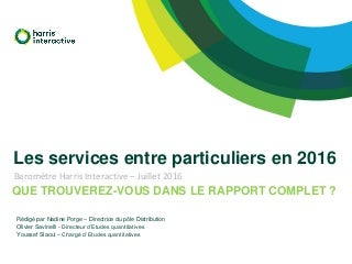 Harris interactive services entre particuliers en 2016