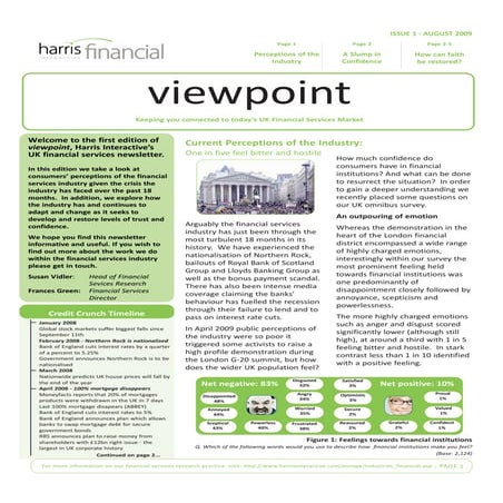 Harris Interactive Financial Services Market Viewpoint Aug2009