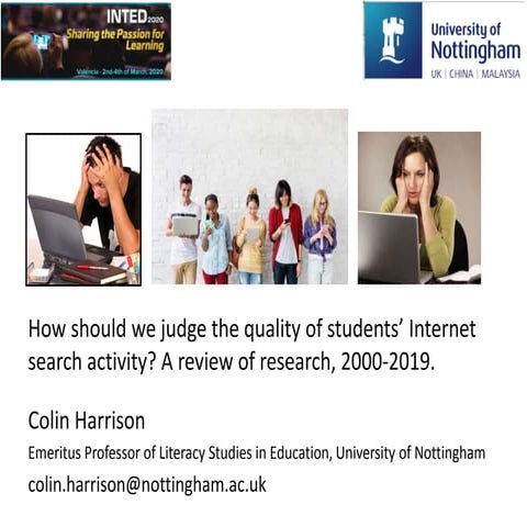 How should we judge the quality of students’ Internet search activity? A revi...