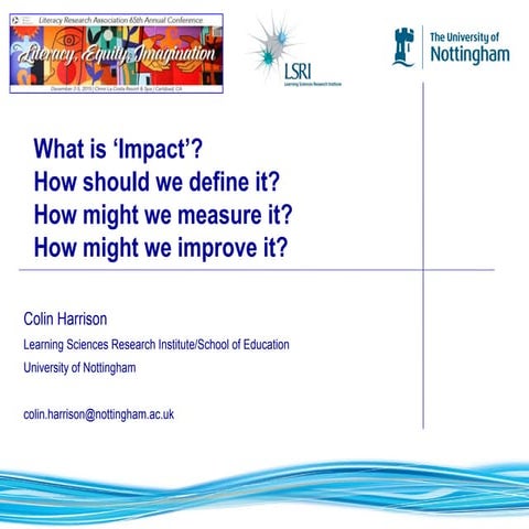 Harrison LRA 2015 What is impact, and how can we improve it?
