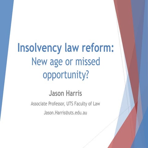 Presentation to UNSW School of Taxation and Business Law May 2016 