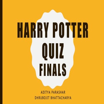 Harry Potter Quiz - with answers
