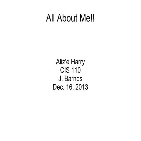 Harry, a. cis final ppt