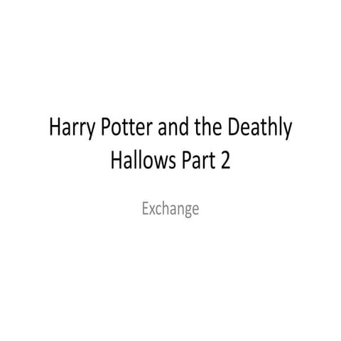 Harry potter exchange