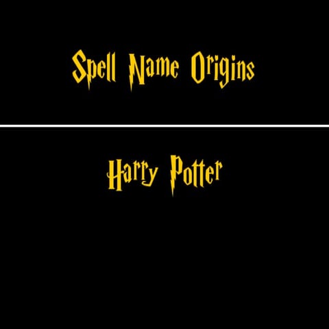 Harry potter spells | PPTX