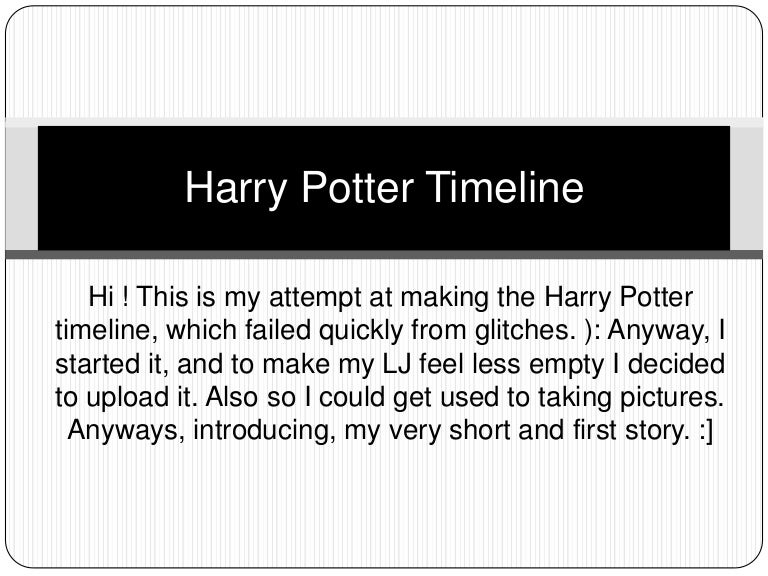 Harry Potter Timeline