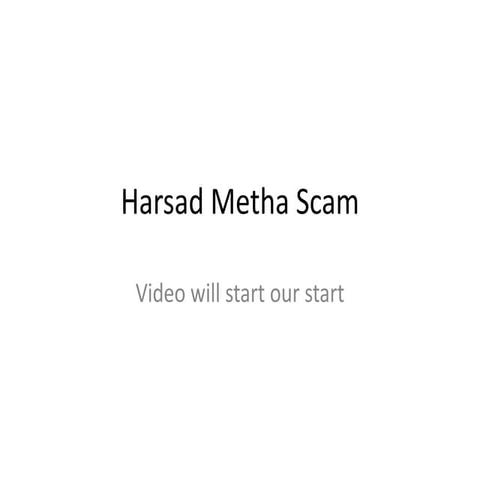 Harsad metha scam