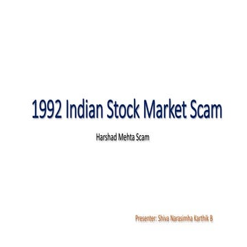 Harshad mehta scam