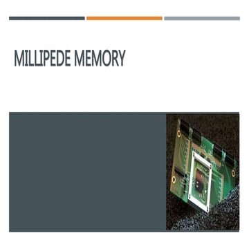 Millepede- MEMS based memory device from IBM