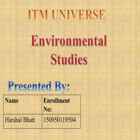 Human Population And Environment by Harshal bhatt  