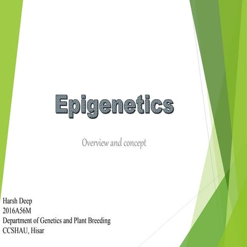 Epigenetic role in plant 
