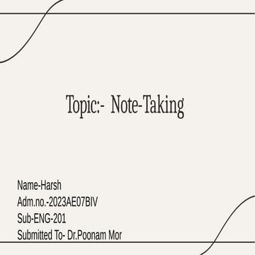Note_Taking_and_Note_Making.pptx english grammar self | PPTX