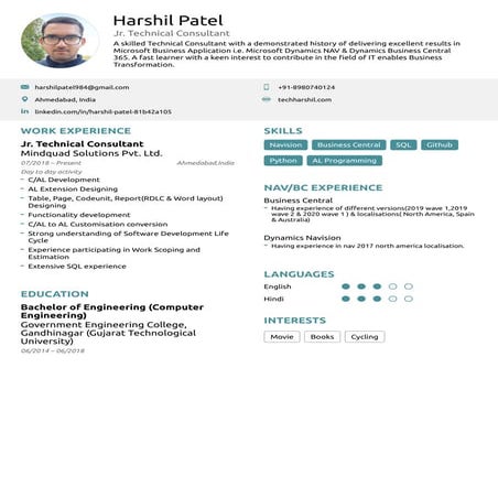 Harshil's resume | PDF