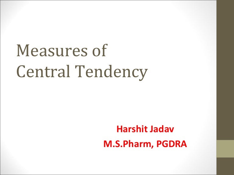 Assignment On Measures Of Central Tendency Pdf