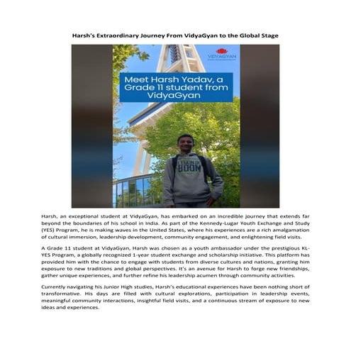 Harsh's Extraordinary Journey From VidyaGyan to the Global Stage.pdf