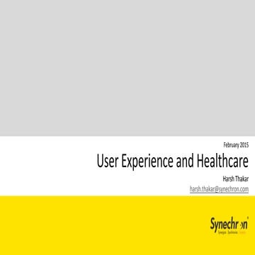 Case Study "User Experience and Healthcare: How the latest UI/UX trends are s...