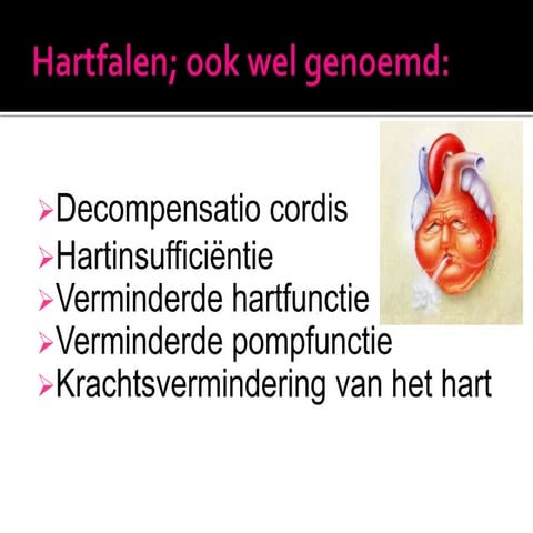 Hartfalen pathologie en zorgkunde | PPTX