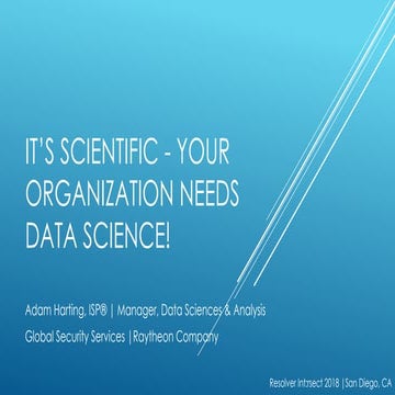 Why Your Organization Should Leverage Data Science for Risk Intelligence and ...