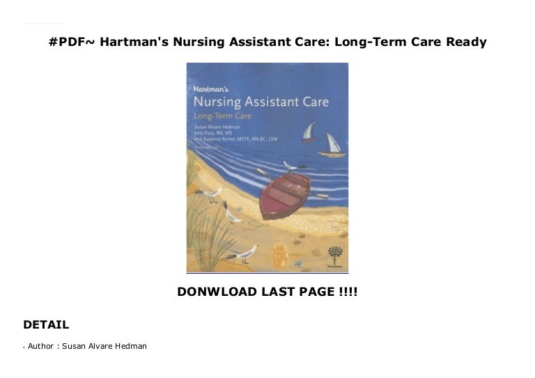 PDF Hartman's Nursing Assistant Care LongTerm Care Ready