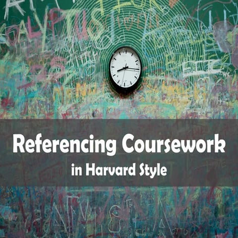 Referencing coursework in Harvard style