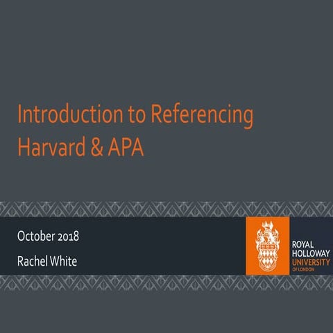 Harvard and APA referencing