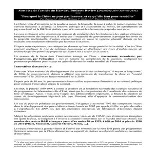 Harvard business review pourquoi la...