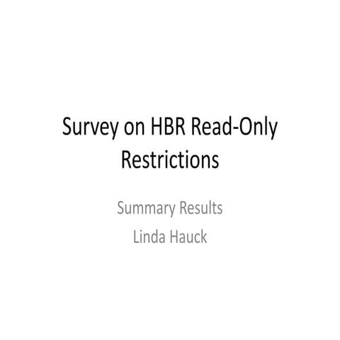 Harvard business review survey for brass