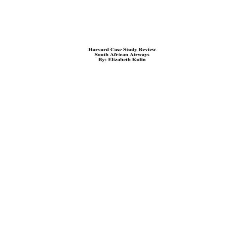 Harvard Case Study Review | DOC