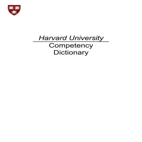 Harvard competency dictionary_complete