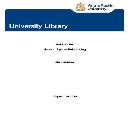 Harvard referencing 2013