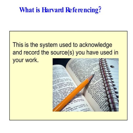 Harvard referencing - An Introduction