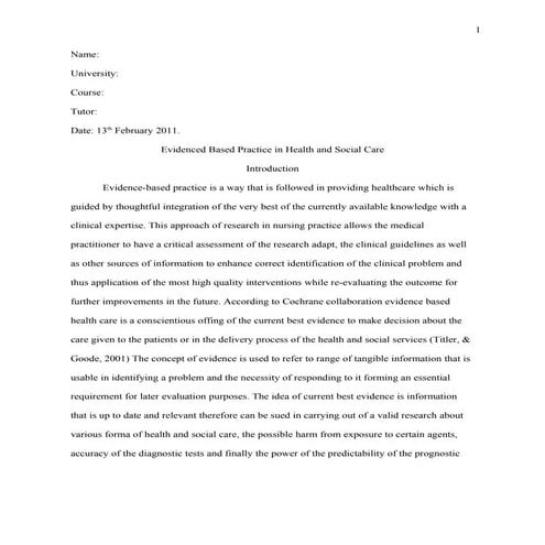 Harvard style research paper   nursing evidenced based practice