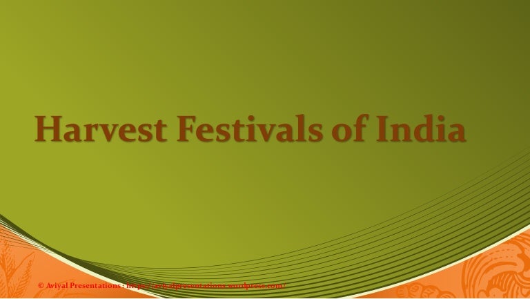 Harvest Festivals Of India