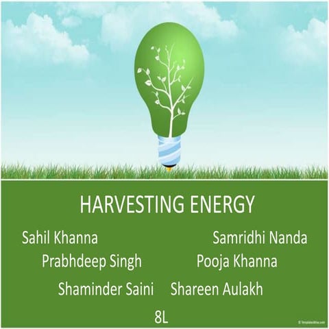 Harvesting energy final