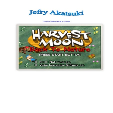 Harvest moon back to nature by jefry