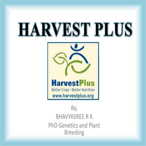 Harvest plus