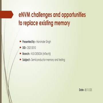 eNVM Challenges-------------------------- | PPTX