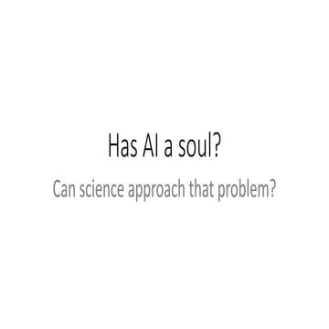 Has AI a soul?
