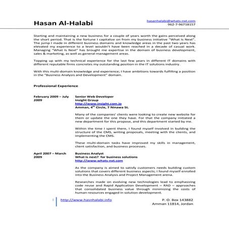Hasan Halabi Resume