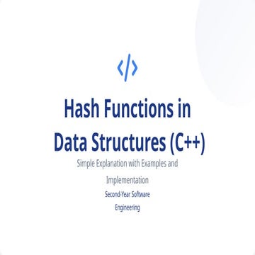 Comprehensive Guide to Hash Functions in C++ Data Structures with ...