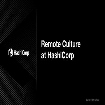 Remote Culture at HashiCorp