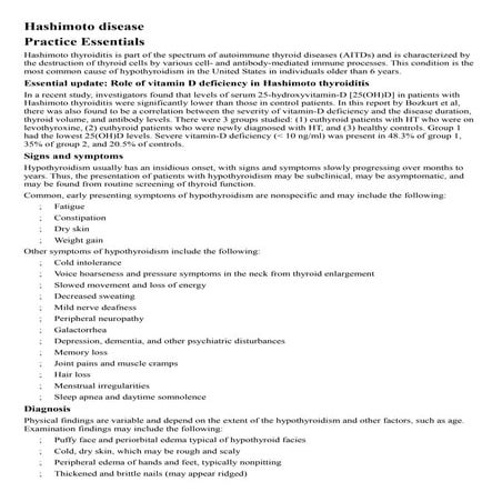 Hashimoto’s thyroiditis | PPTX