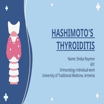 Hashimoto's Thyroiditis- Immunology and Pathology | PPTX