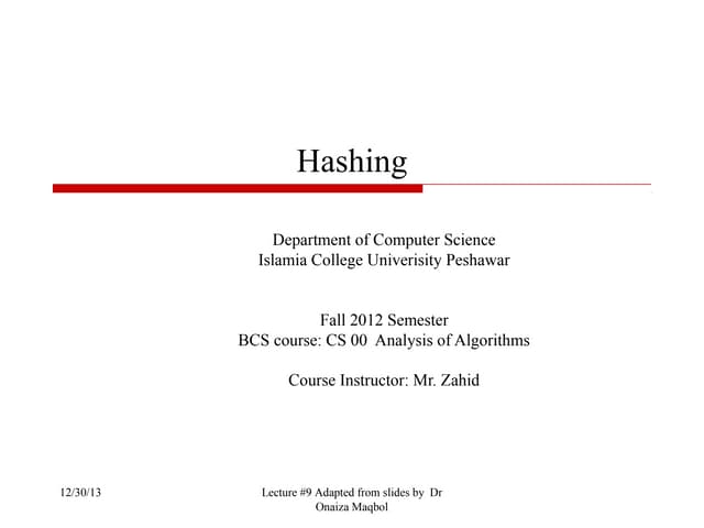 Hashing