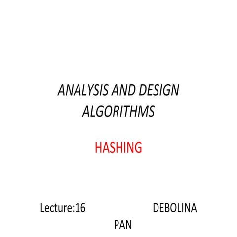 Hashing | PPT